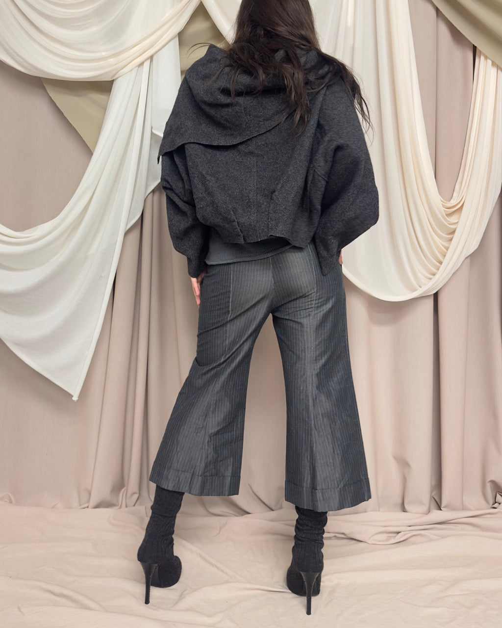 BOILED WOOL MODULAR CAPE JACKET by Iconoclast