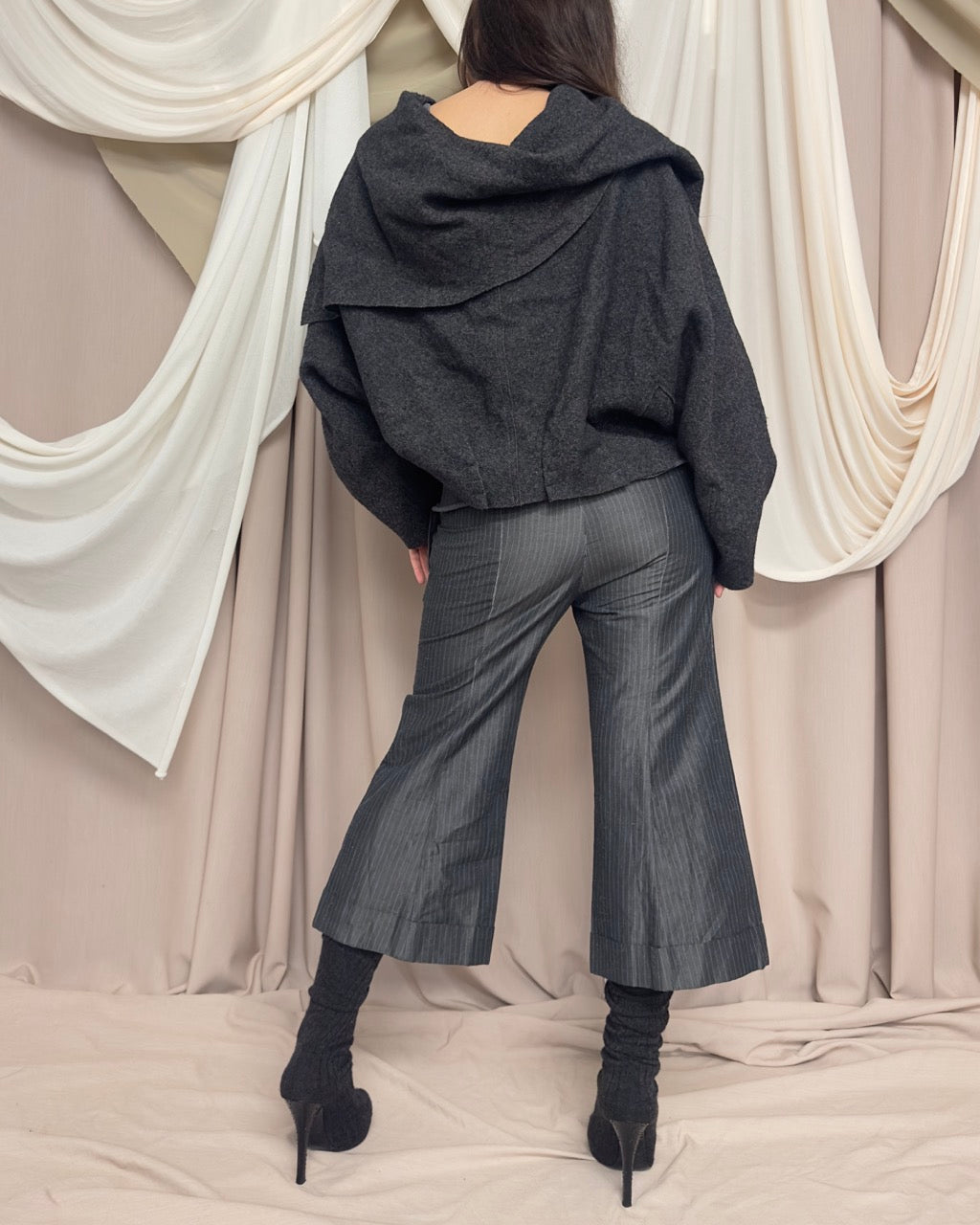 BOILED WOOL MODULAR CAPE JACKET by Iconoclast