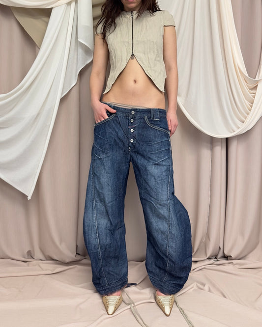 BAGGY BARREL UTILITY JEANS by Marithé + François Girbaud