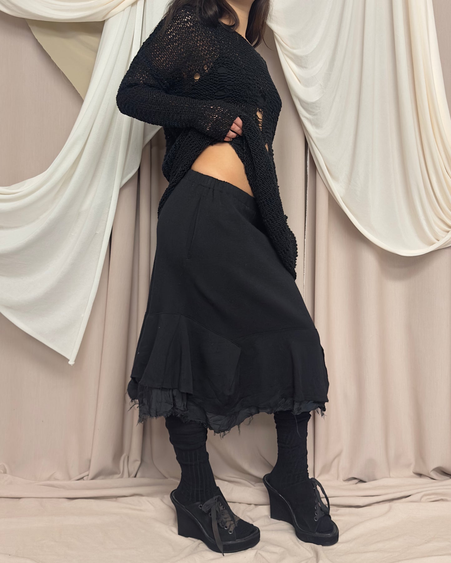 DISTRESSED FISHTAIL SKIRT by Comme des Garçons