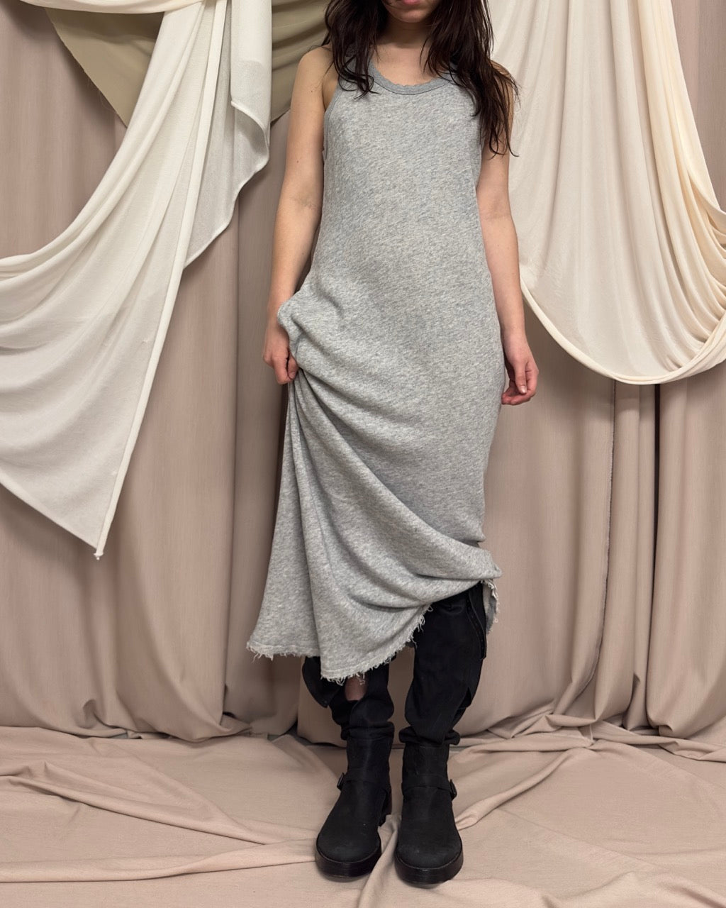 MARL GREY SWEATSHIRT DRESS
