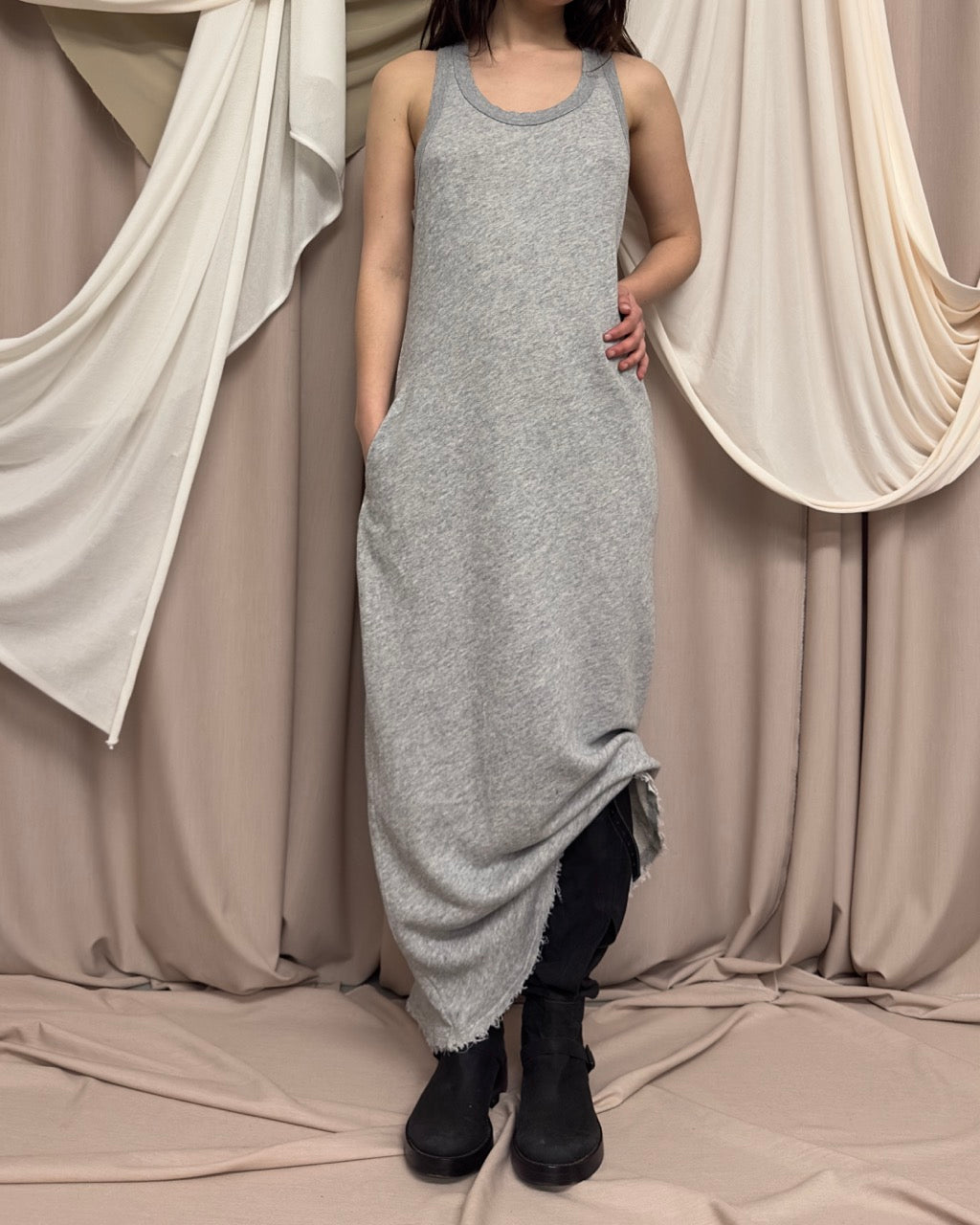 MARL GREY SWEATSHIRT DRESS