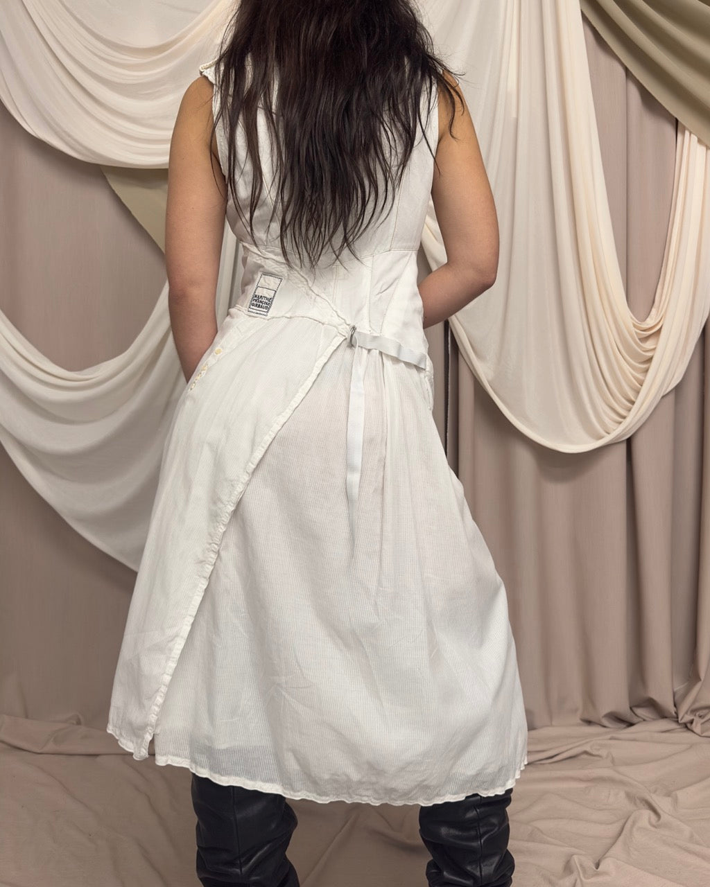 WHITE CARGO DRESS by Marithé + François Girbaud