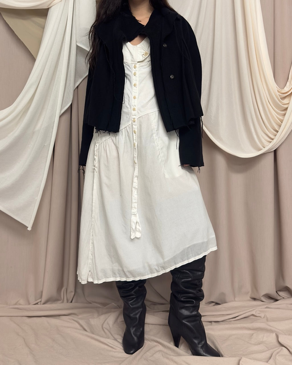 WHITE CARGO DRESS by Marithé + François Girbaud