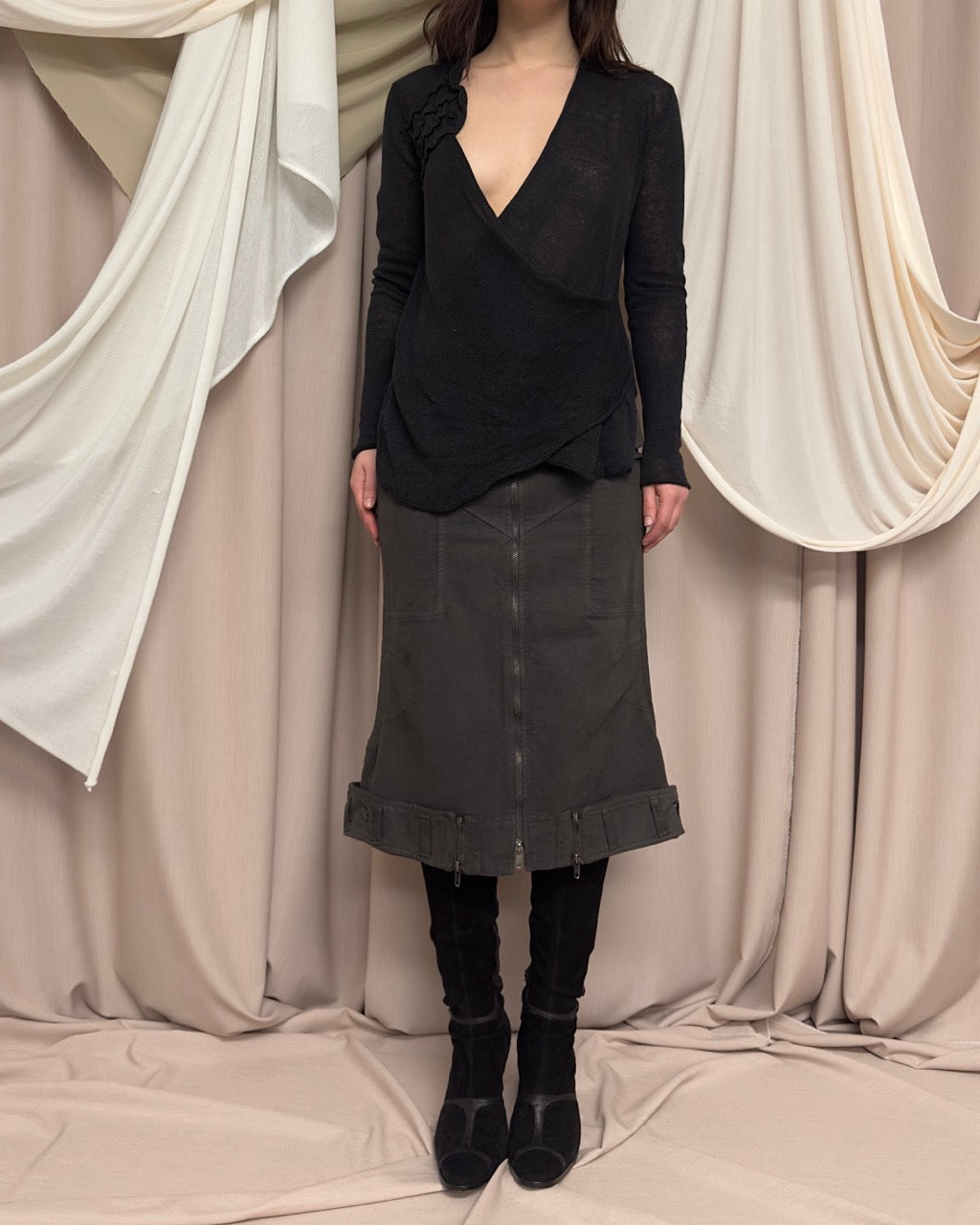 SHEER KNIT TOP by Sarah Pacini