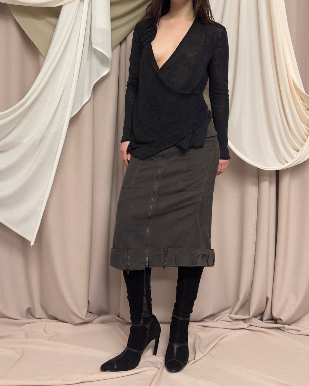 SHEER KNIT TOP by Sarah Pacini
