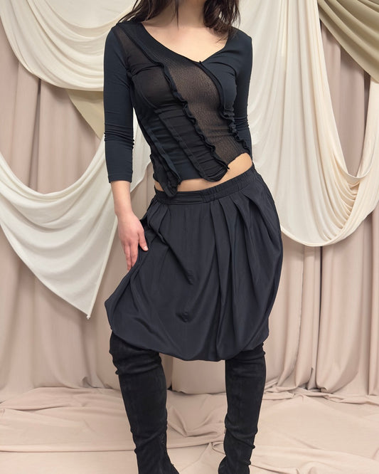 SHEER PANELLED TOP