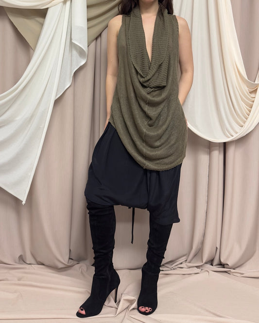 SEMI SHEER TUNIC WITH COWL NECK by Isabel Benenato
