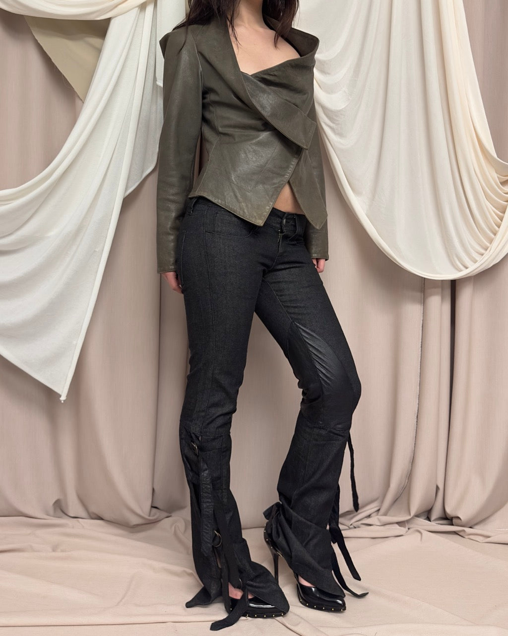 DRAPED LEATHER JACKET by Vivienne Westwood