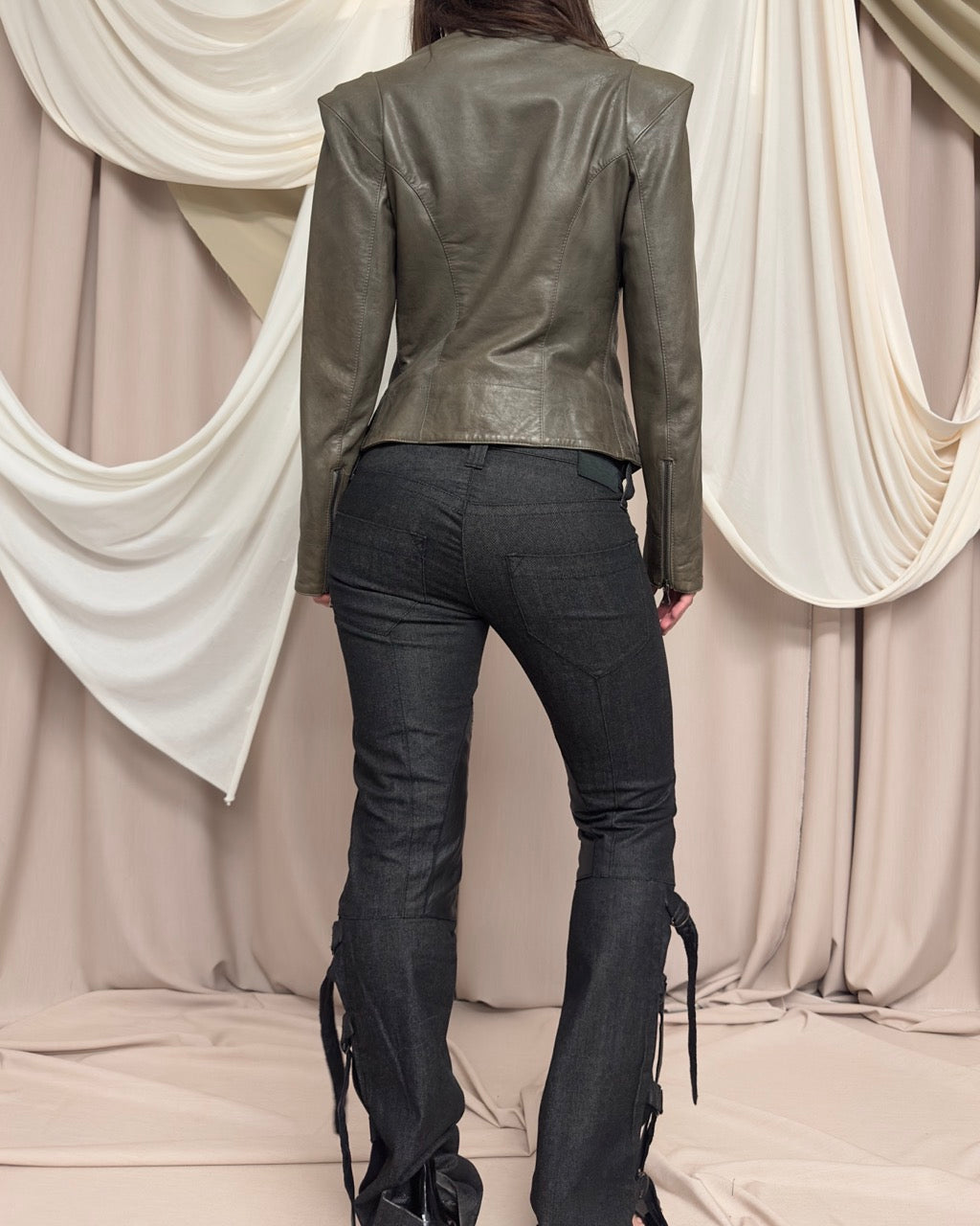 DRAPED LEATHER JACKET by Vivienne Westwood