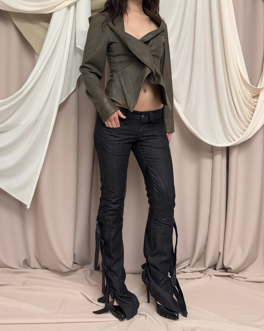 DRAPED LEATHER JACKET by Vivienne Westwood