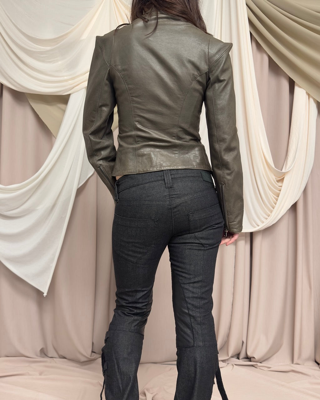 DRAPED LEATHER JACKET by Vivienne Westwood