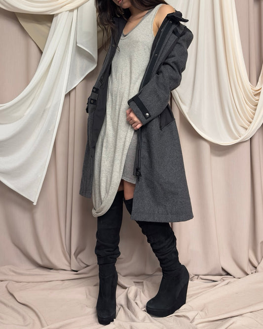 UTILITARIAN PANELLED WOOL COAT by Sportmax Code
