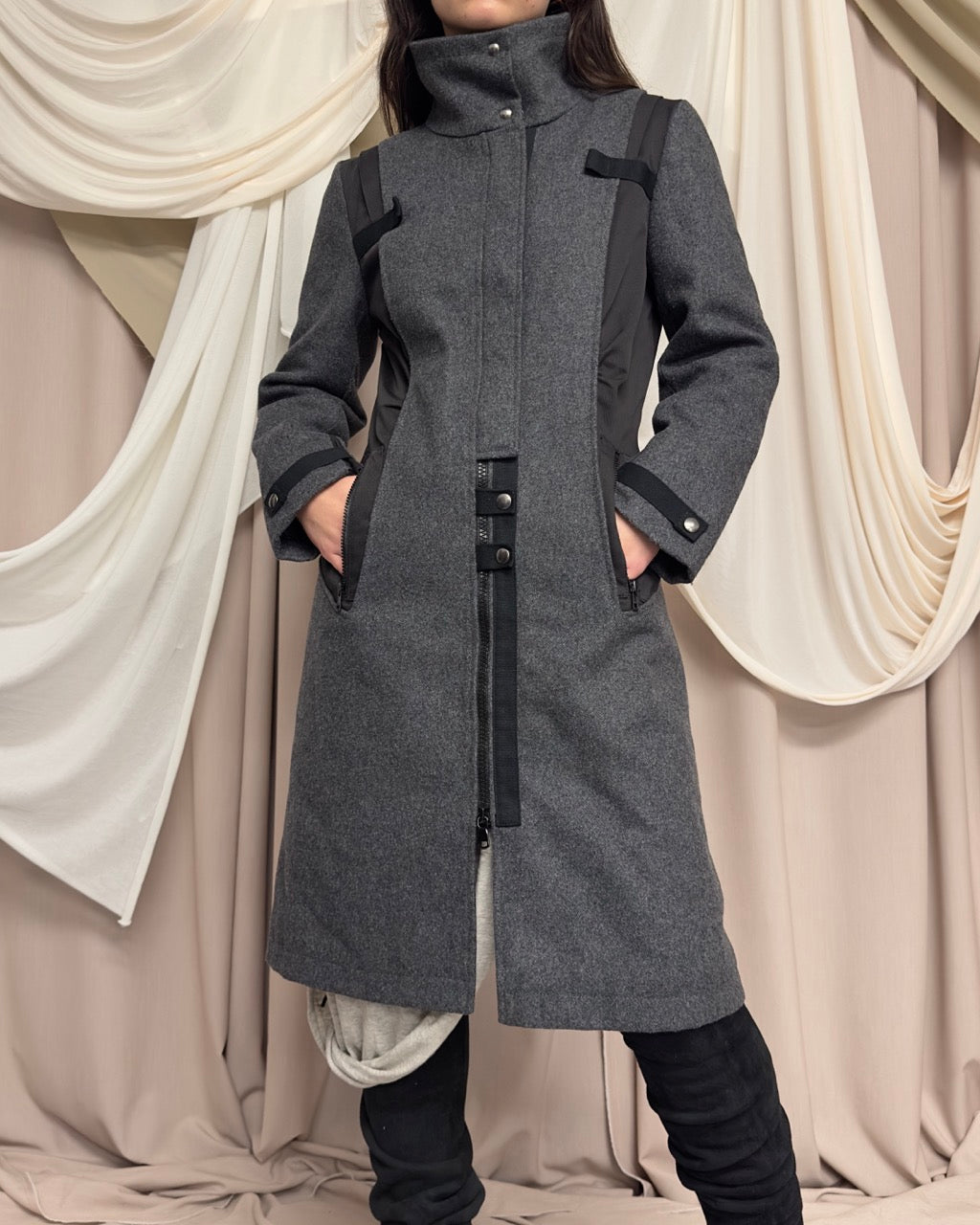 UTILITARIAN PANELLED WOOL COAT by Sportmax Code