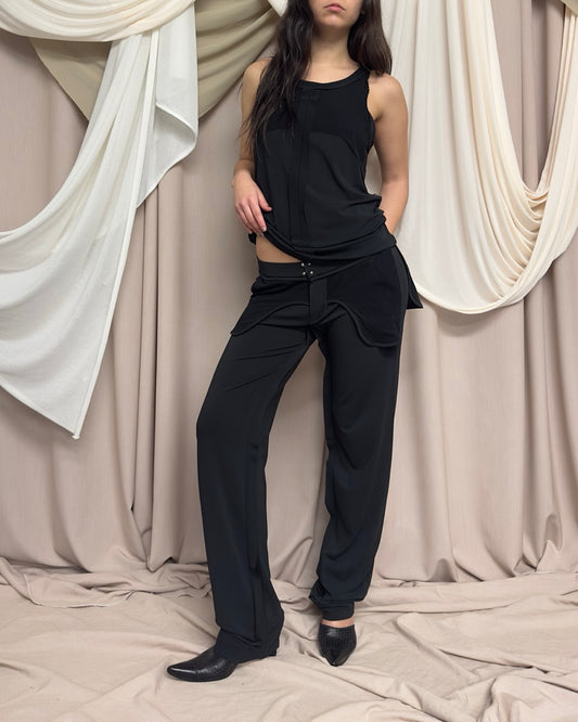 BLACK 'INSIDE OUT' TROUSER SET by Nolita
