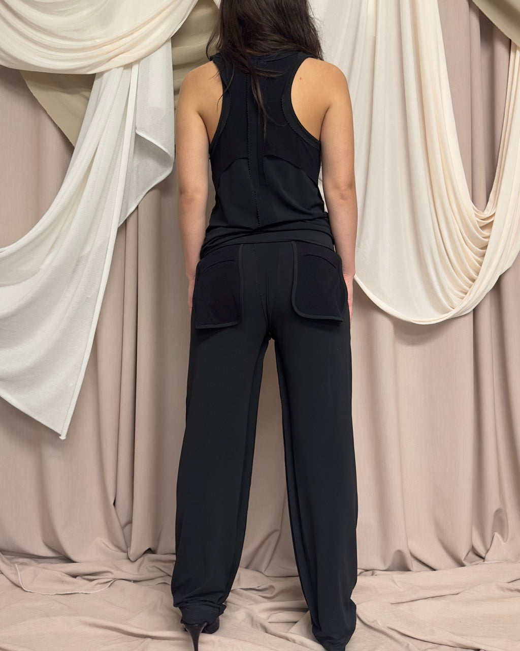 BLACK 'INSIDE OUT' TROUSER SET by Nolita