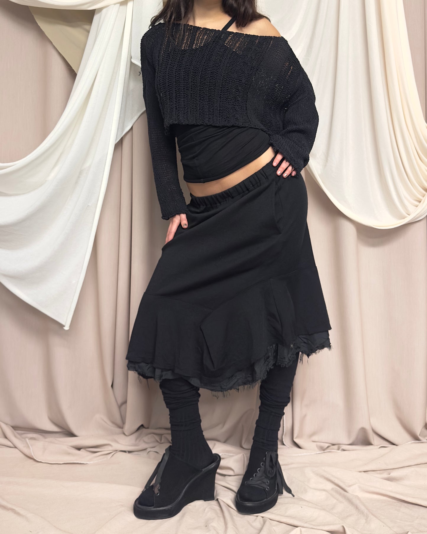 DISTRESSED FISHTAIL SKIRT by Comme des Garçons