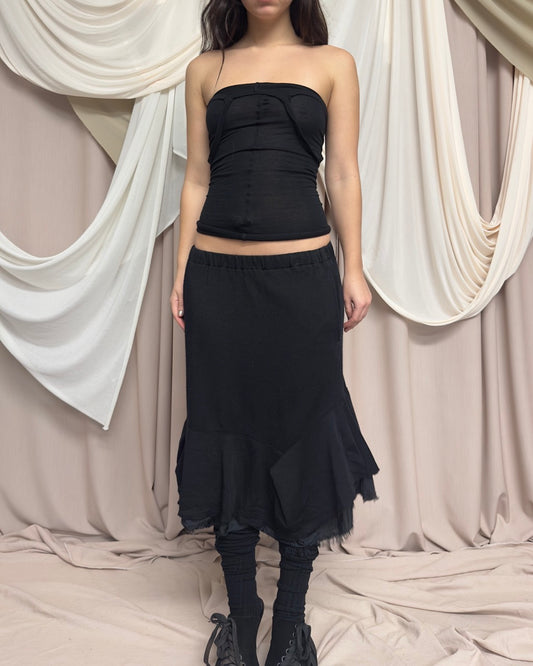 BLACK FINE KNIT TANK TOP by Rick Owens Lilies
