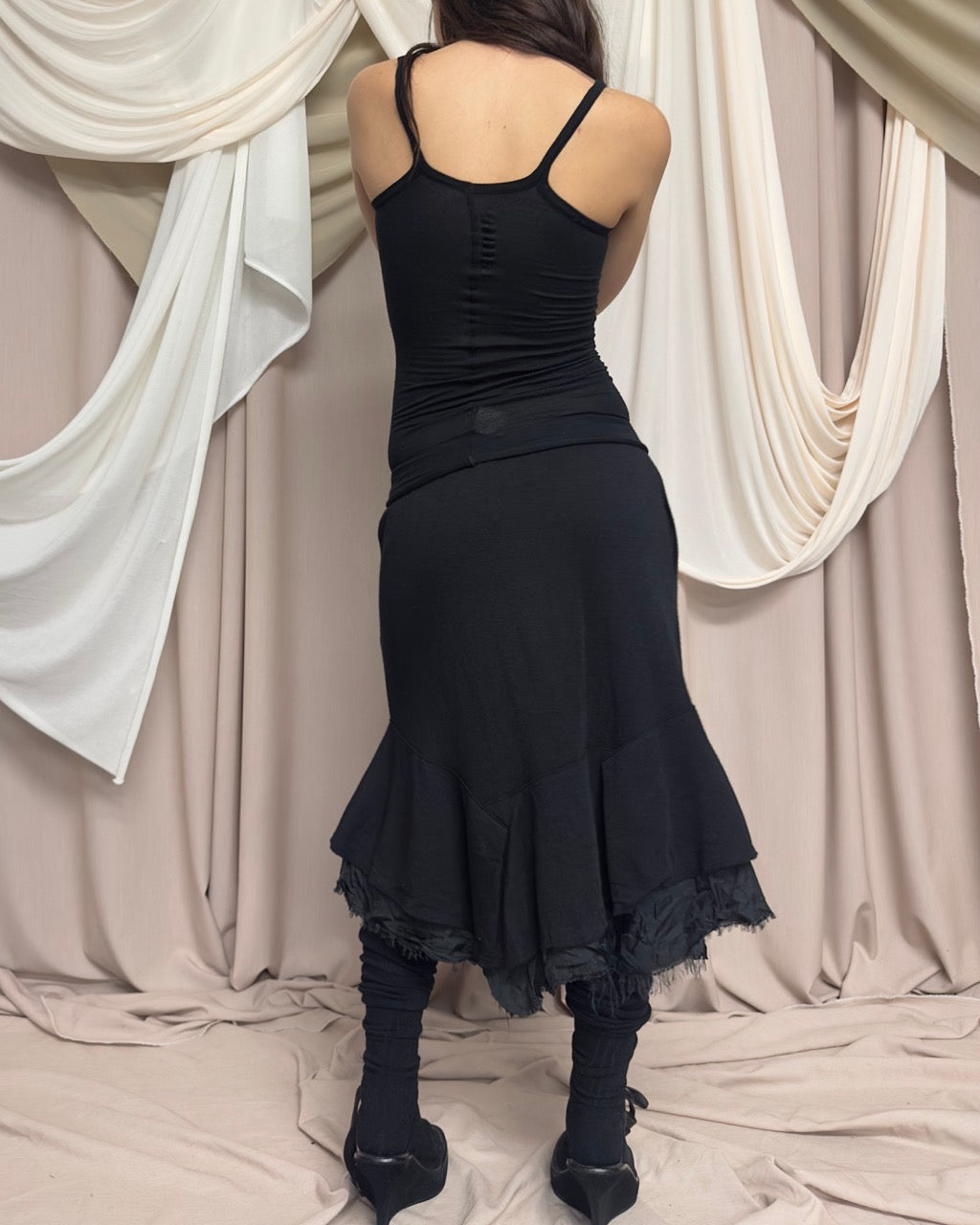 BLACK FINE KNIT TANK TOP by Rick Owens Lilies