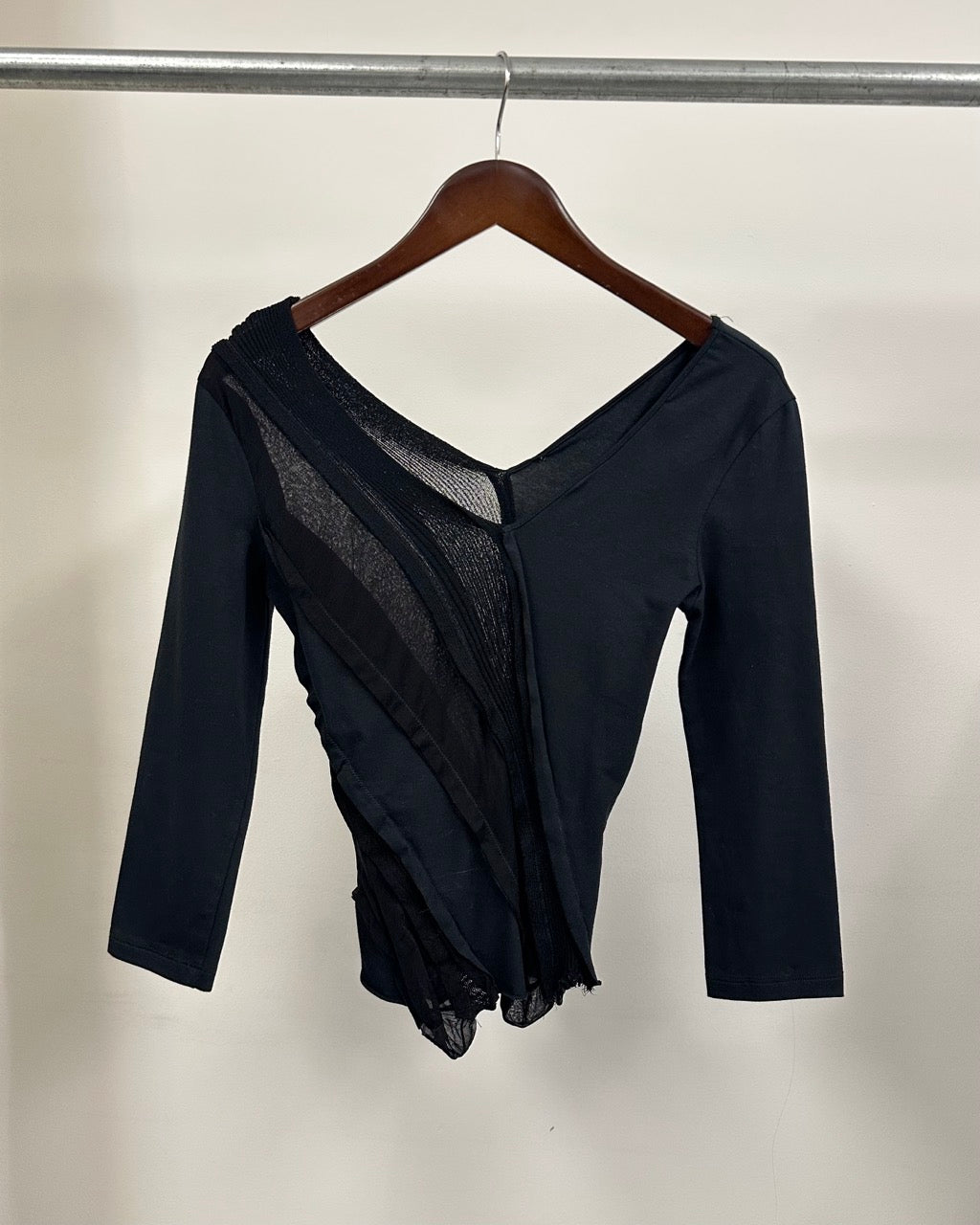 SHEER PANELLED TOP