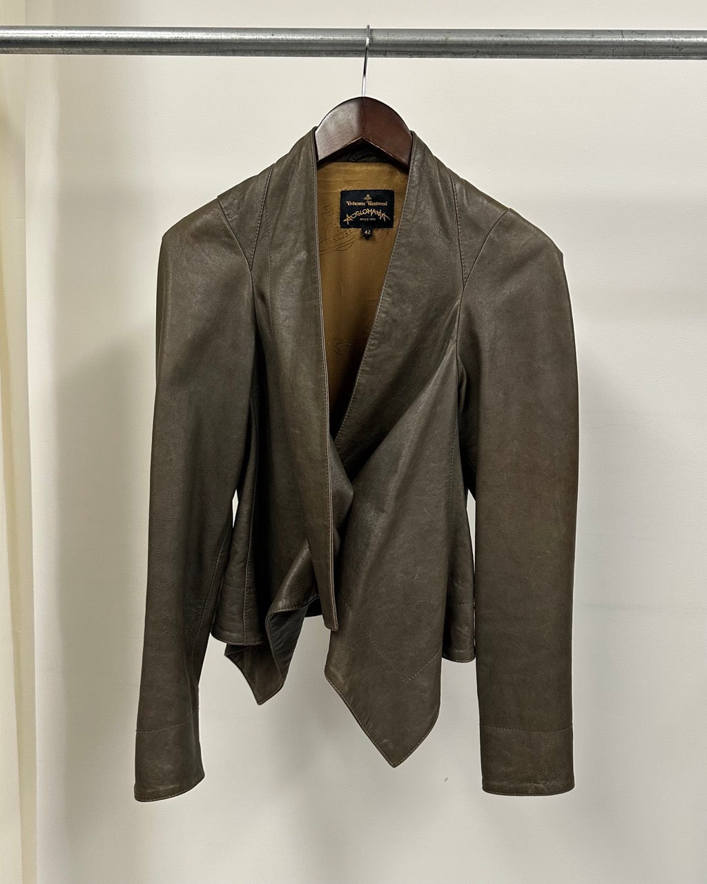 DRAPED LEATHER JACKET by Vivienne Westwood