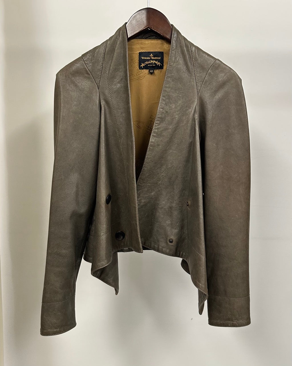 DRAPED LEATHER JACKET by Vivienne Westwood
