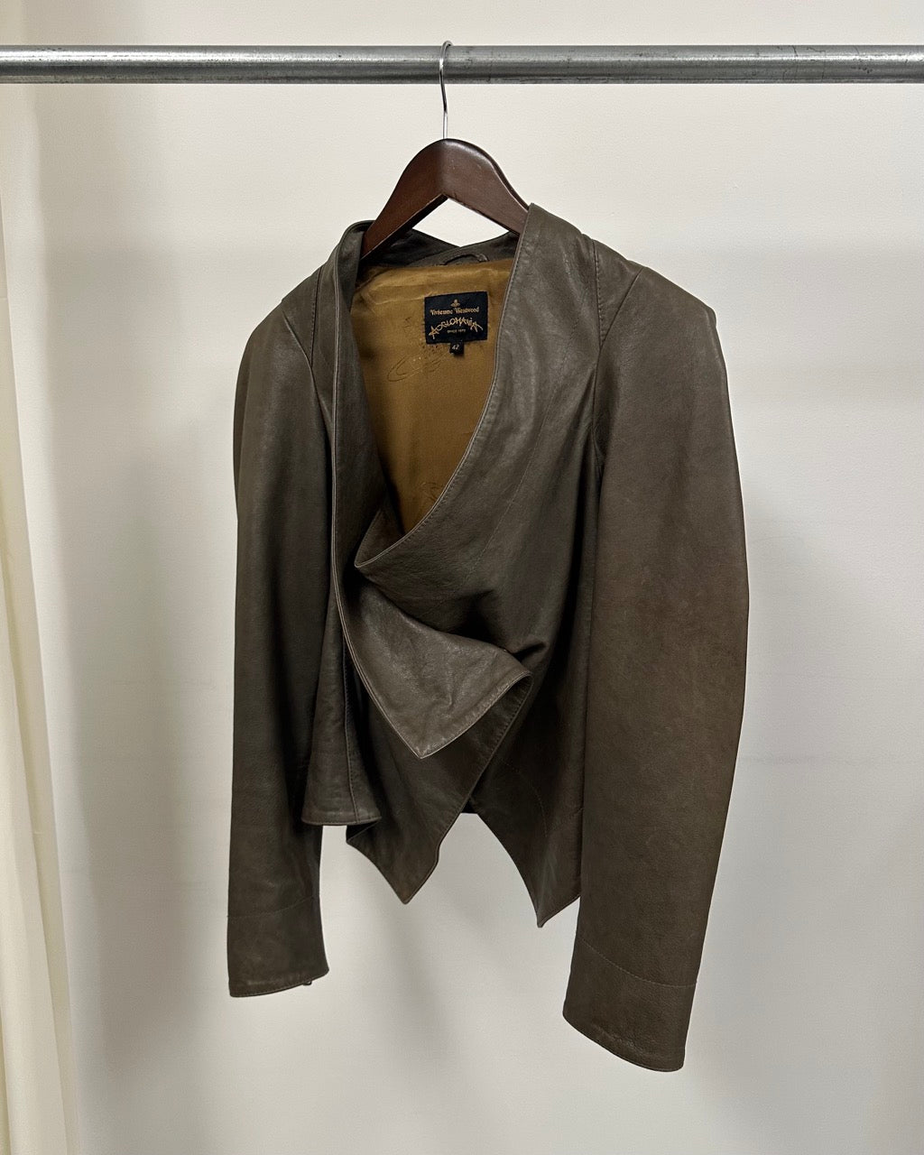 DRAPED LEATHER JACKET by Vivienne Westwood