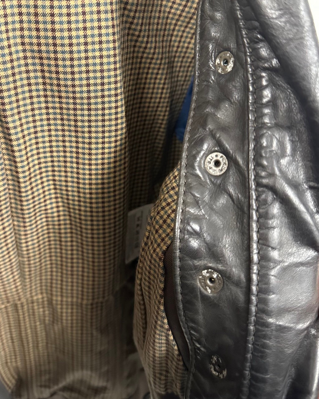 DISTRESSED SCULPTED JACKET WITH LEATHER ACCENTS by Dsquared2