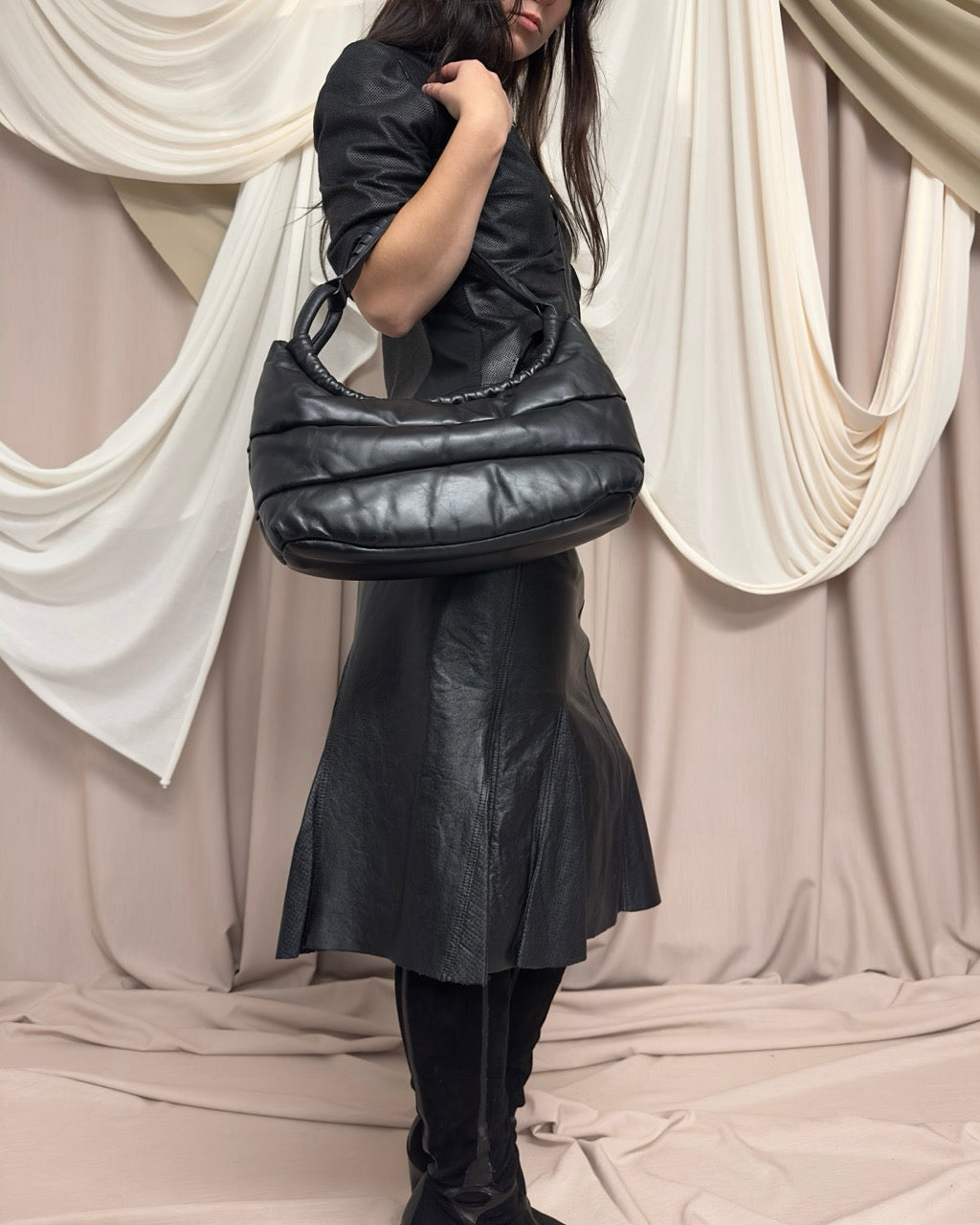 PADDED LEATHER BAG by Y-3