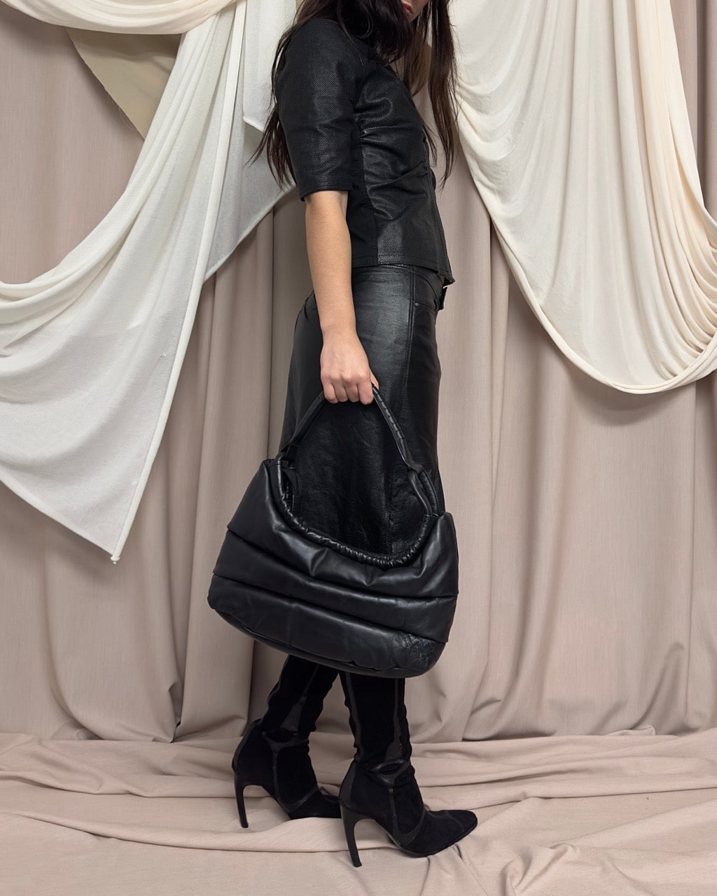 PADDED LEATHER BAG by Y-3