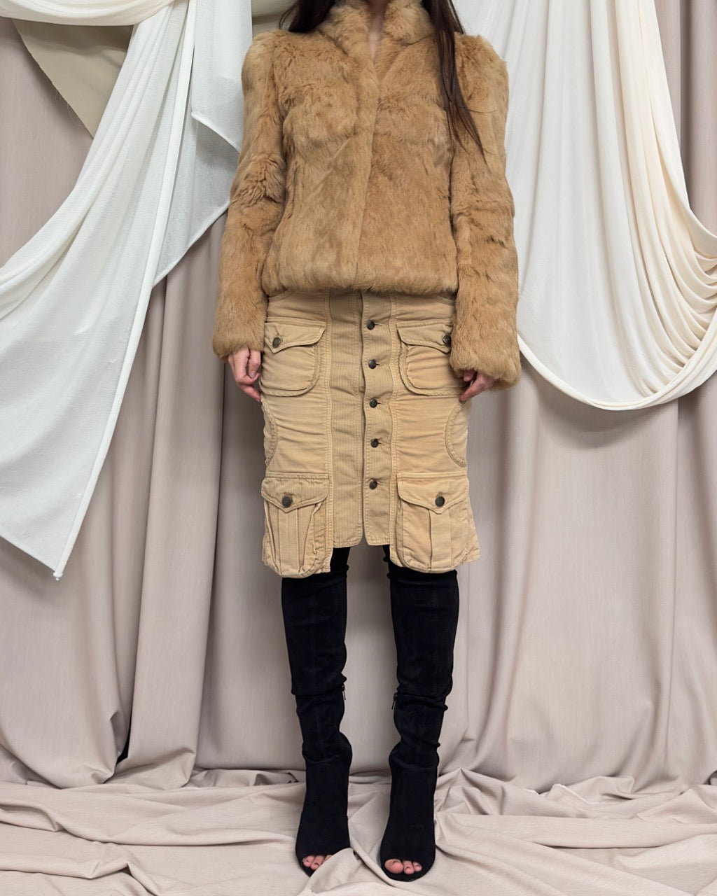 MILITARY STYLE CARGO SKIRT by Cavalli