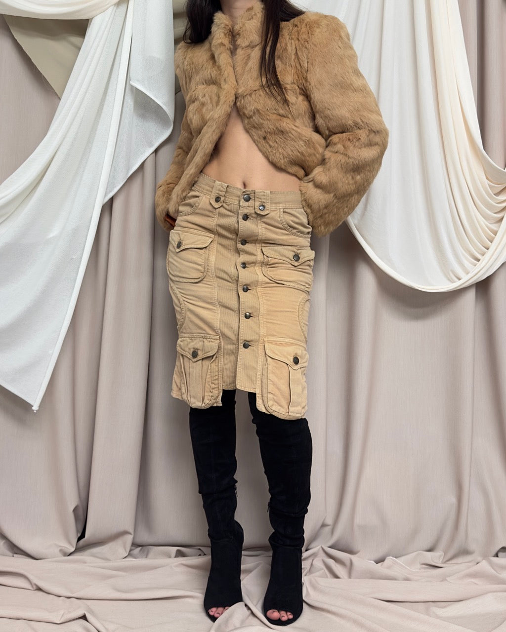 MILITARY STYLE CARGO SKIRT by Cavalli