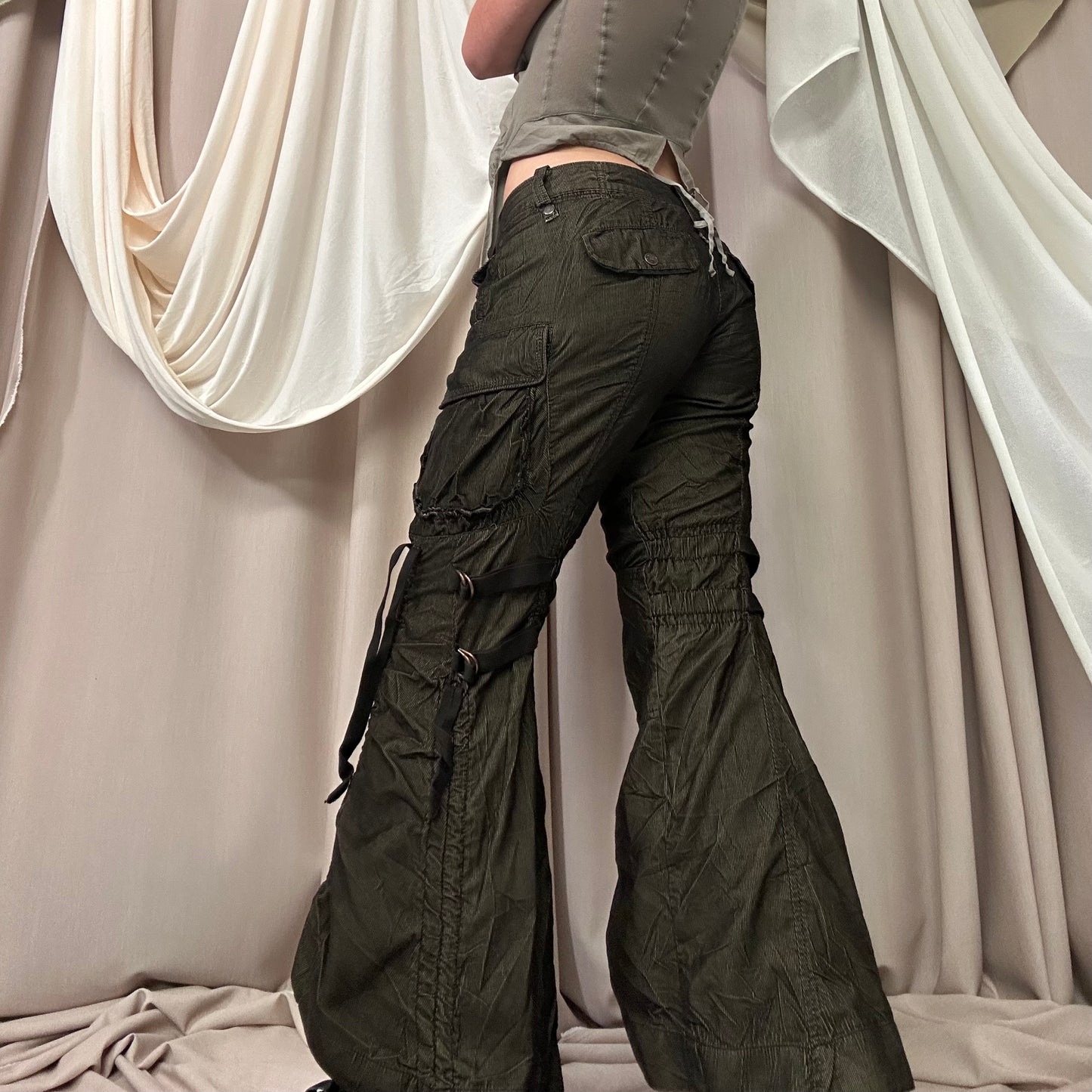 RUCHED BONDAGE CARGO PANTS by Marithé + François Girbaud