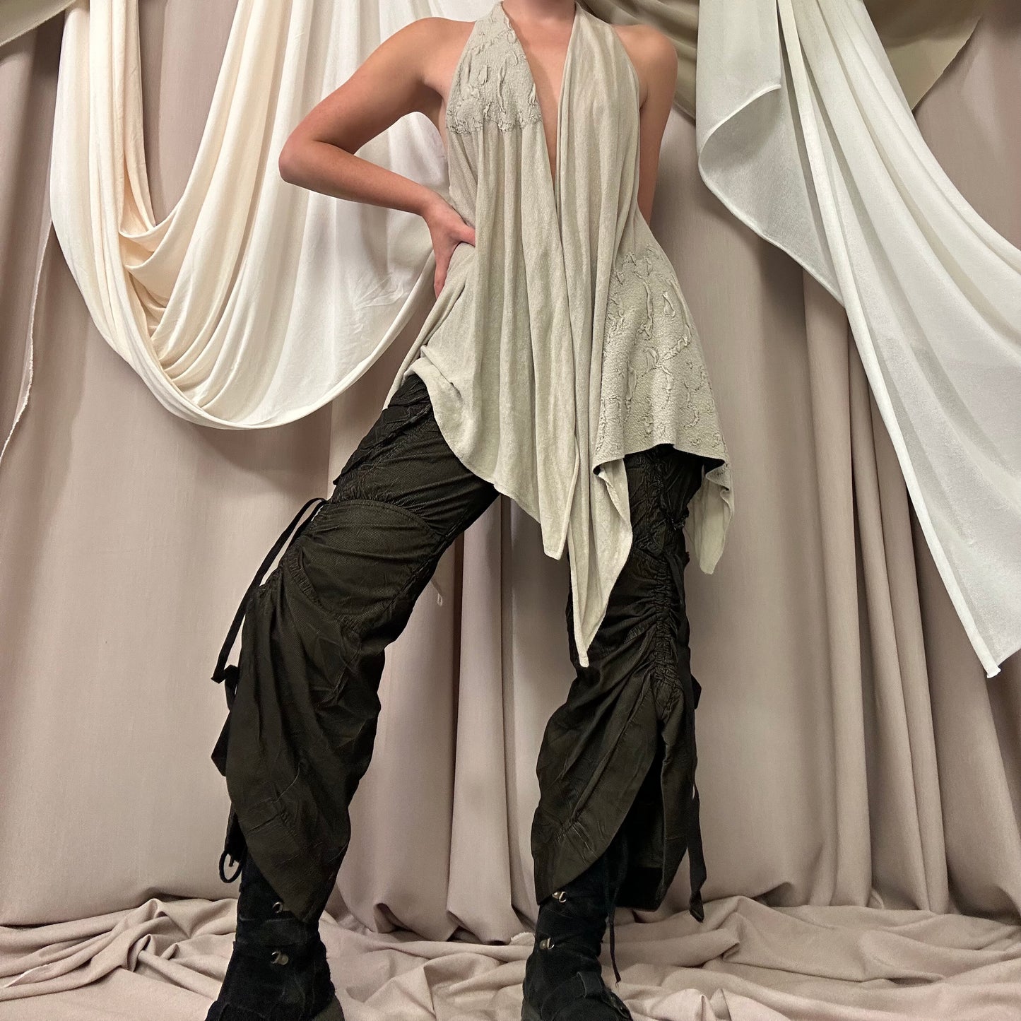 RUCHED BONDAGE CARGO PANTS by Marithé + François Girbaud