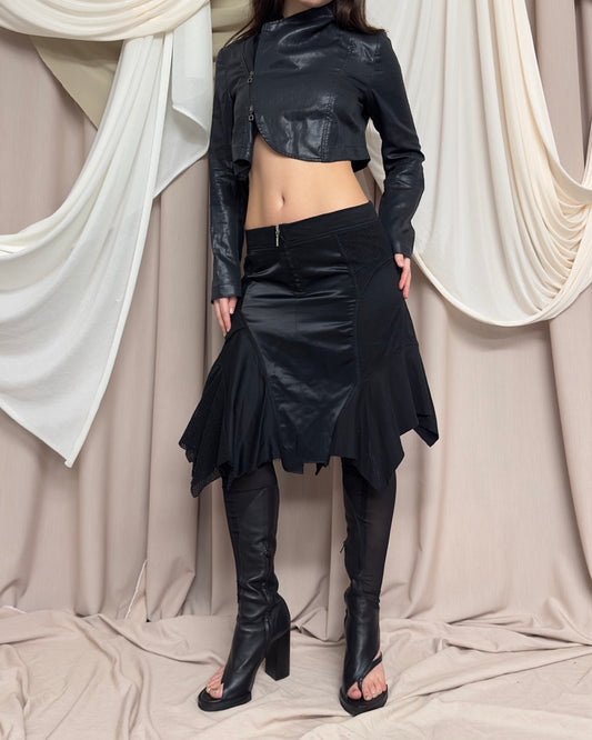 DISTRESSED TIERED SKIRT by Plein Sud