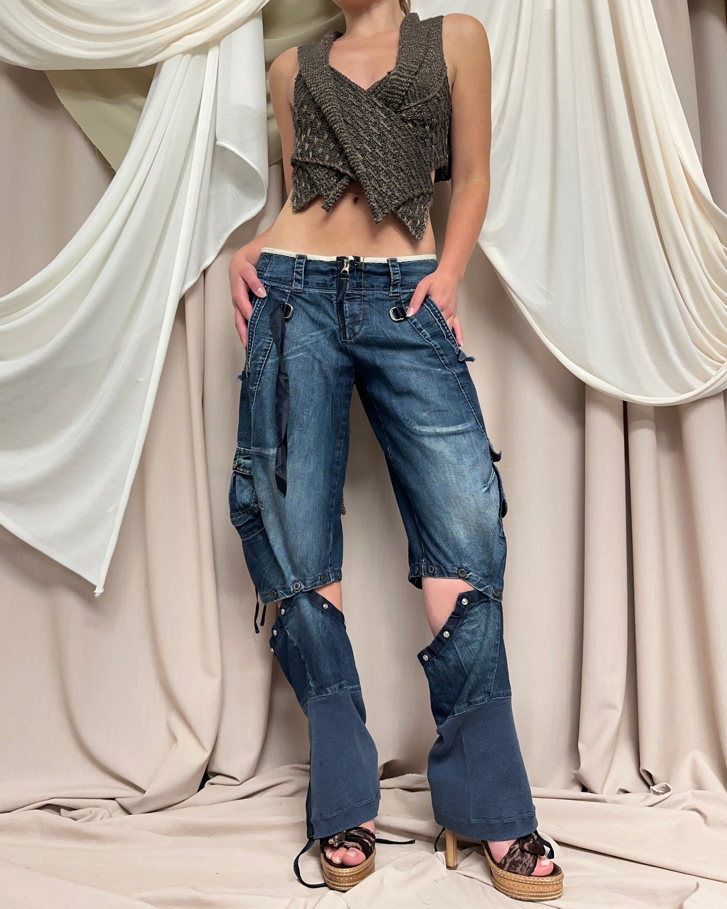 MULTI-WEAR UTILITARIAN JEANS by Marithé + François Girbaud