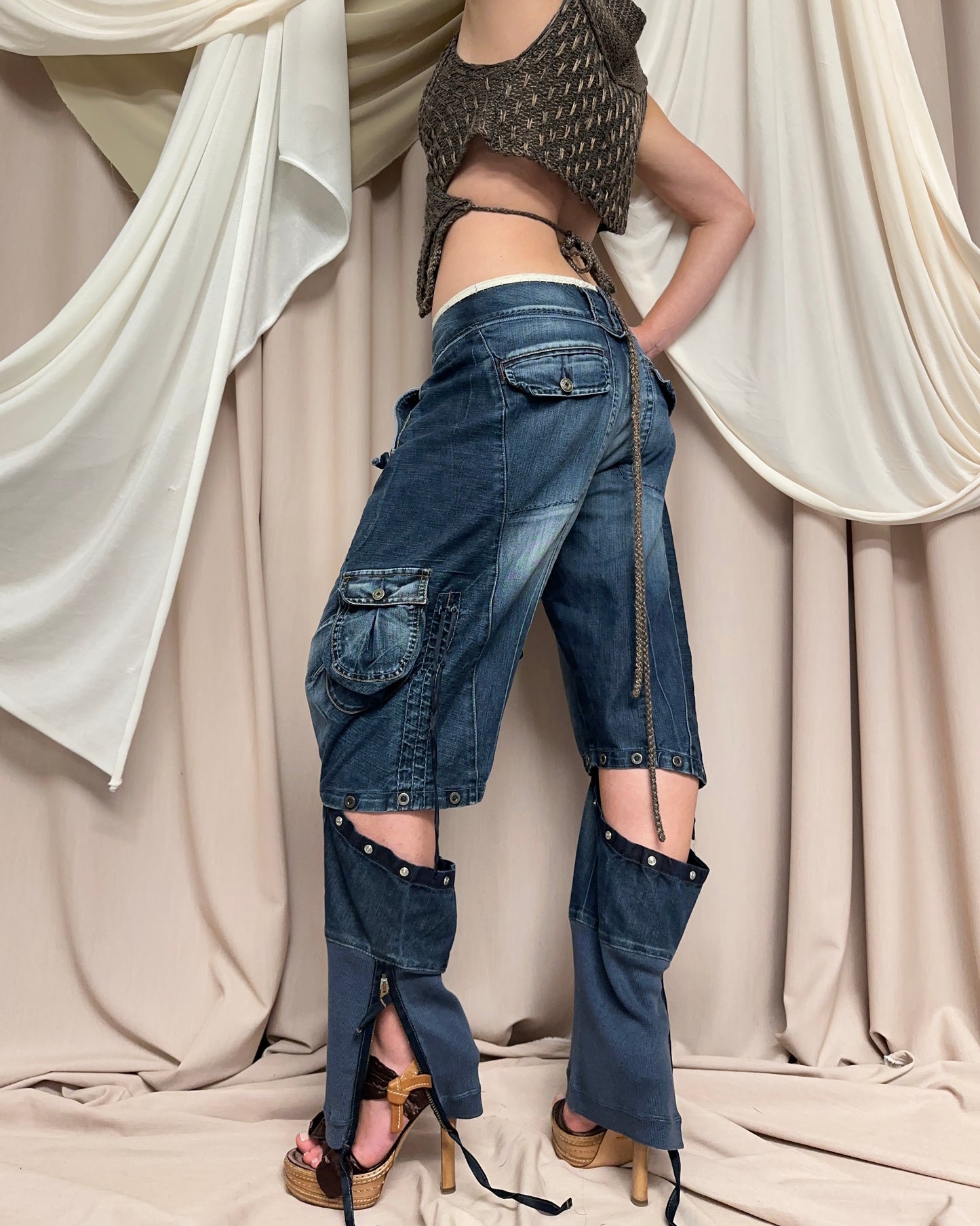 MULTI-WEAR UTILITARIAN JEANS by Marithé + François Girbaud