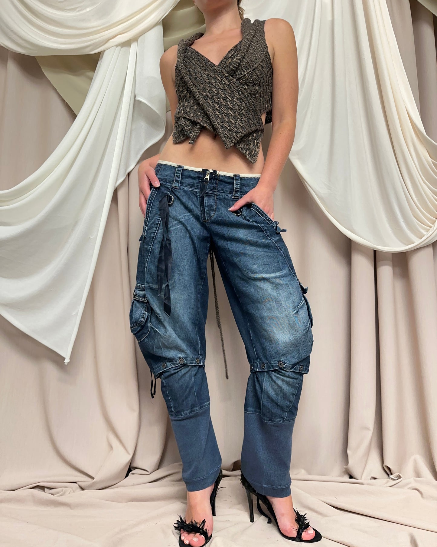 MULTI-WEAR UTILITARIAN JEANS by Marithé + François Girbaud