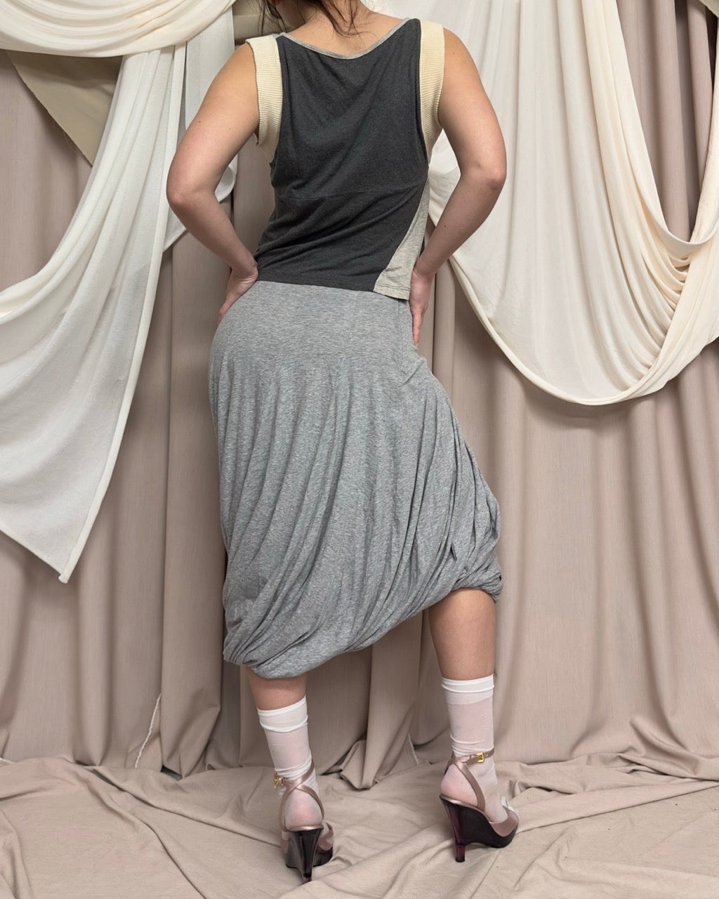 MULTI-TONED GREY VEST by Miu Miu