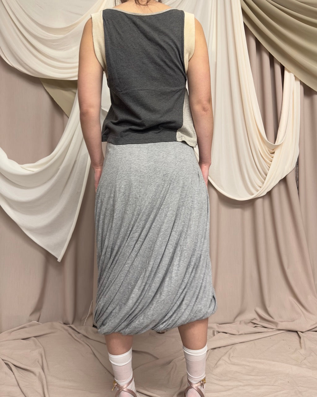 MULTI-TONED GREY VEST by Miu Miu