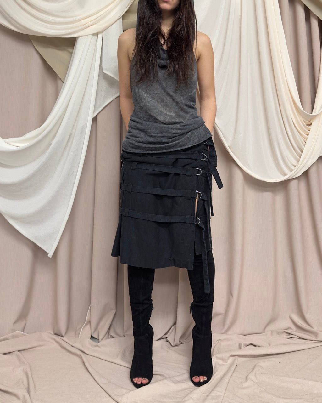 MULTI-STRAP SKIRT by Dirk Schonberger