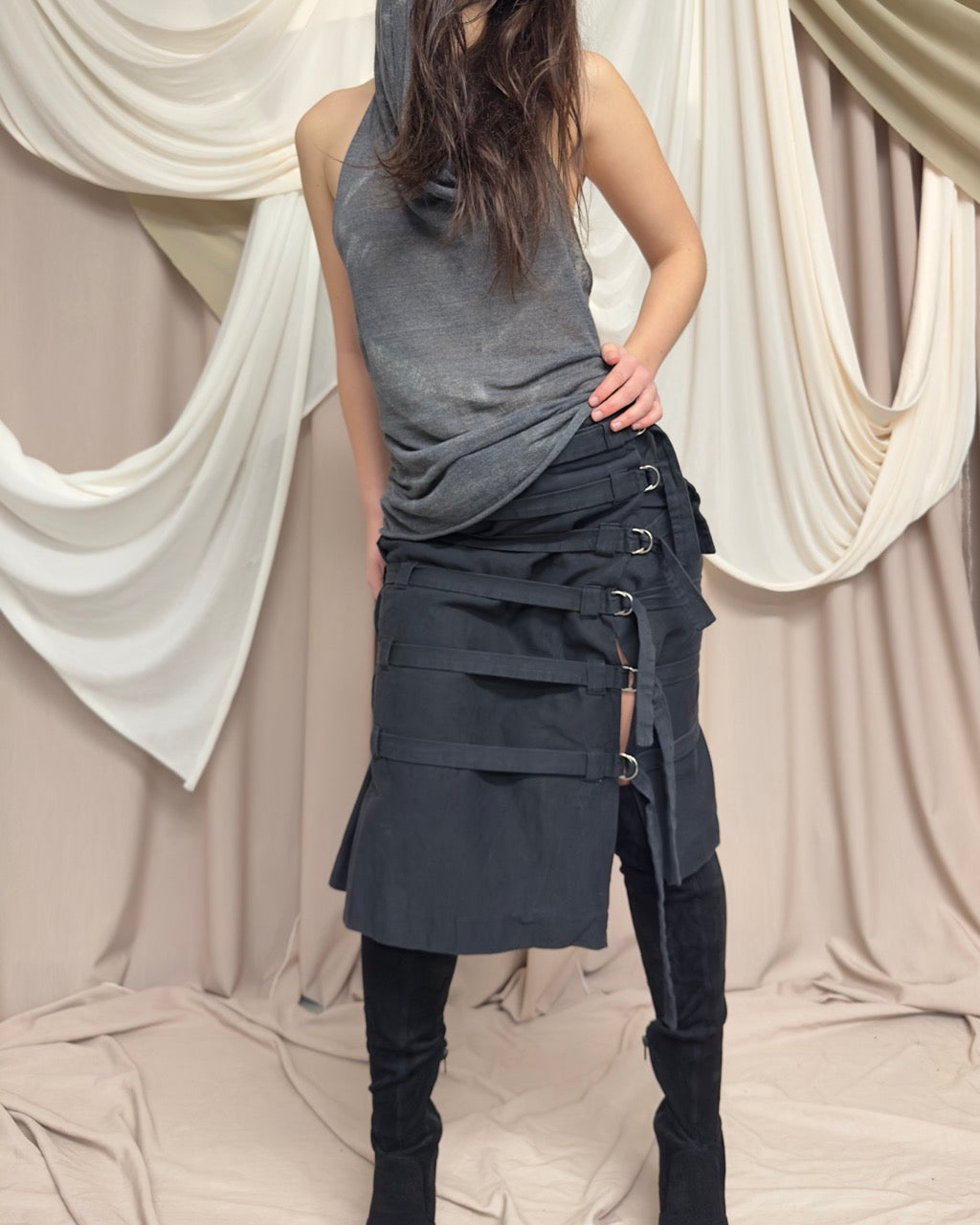 MULTI-STRAP SKIRT by Dirk Schonberger