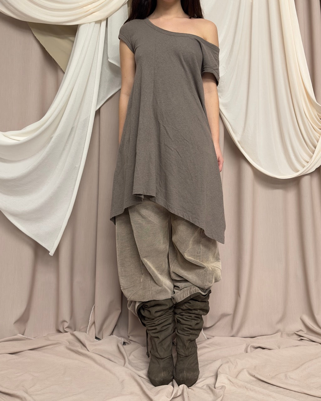 SLOUCHY SPLIT FRONT TUNIC by Y's by Yohji Yamamoto