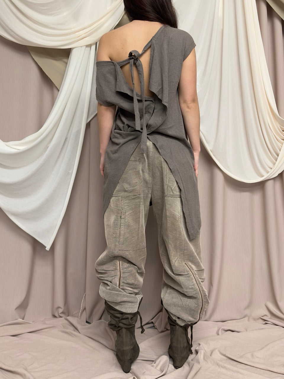 SLOUCHY SPLIT FRONT TUNIC by Y's by Yohji Yamamoto