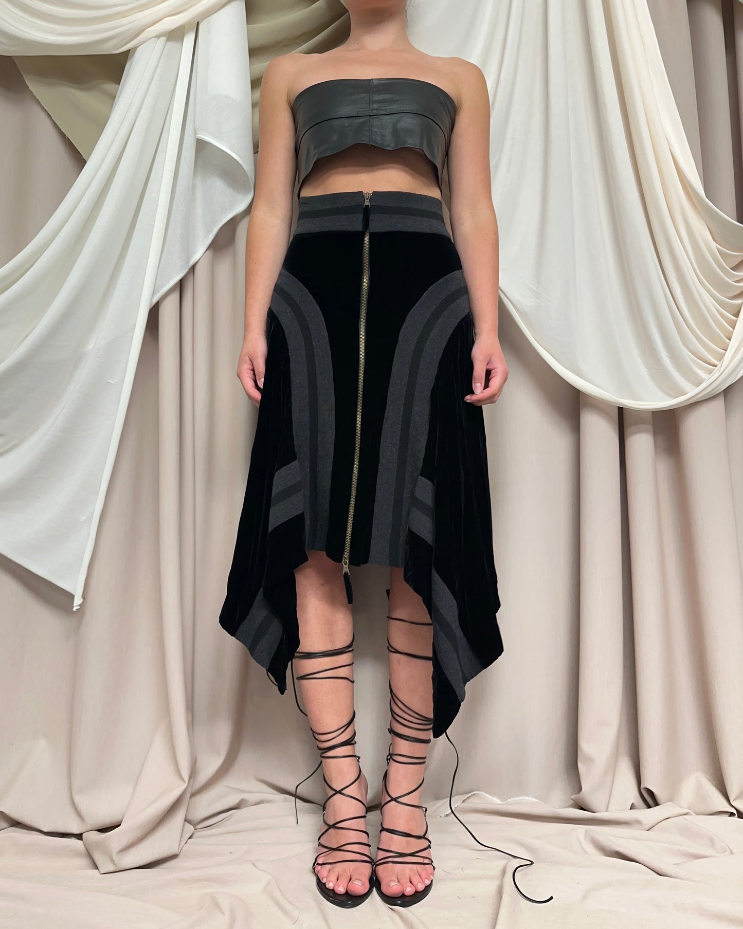 SILK VELVET SKIRT by Jean Paul Gaultier