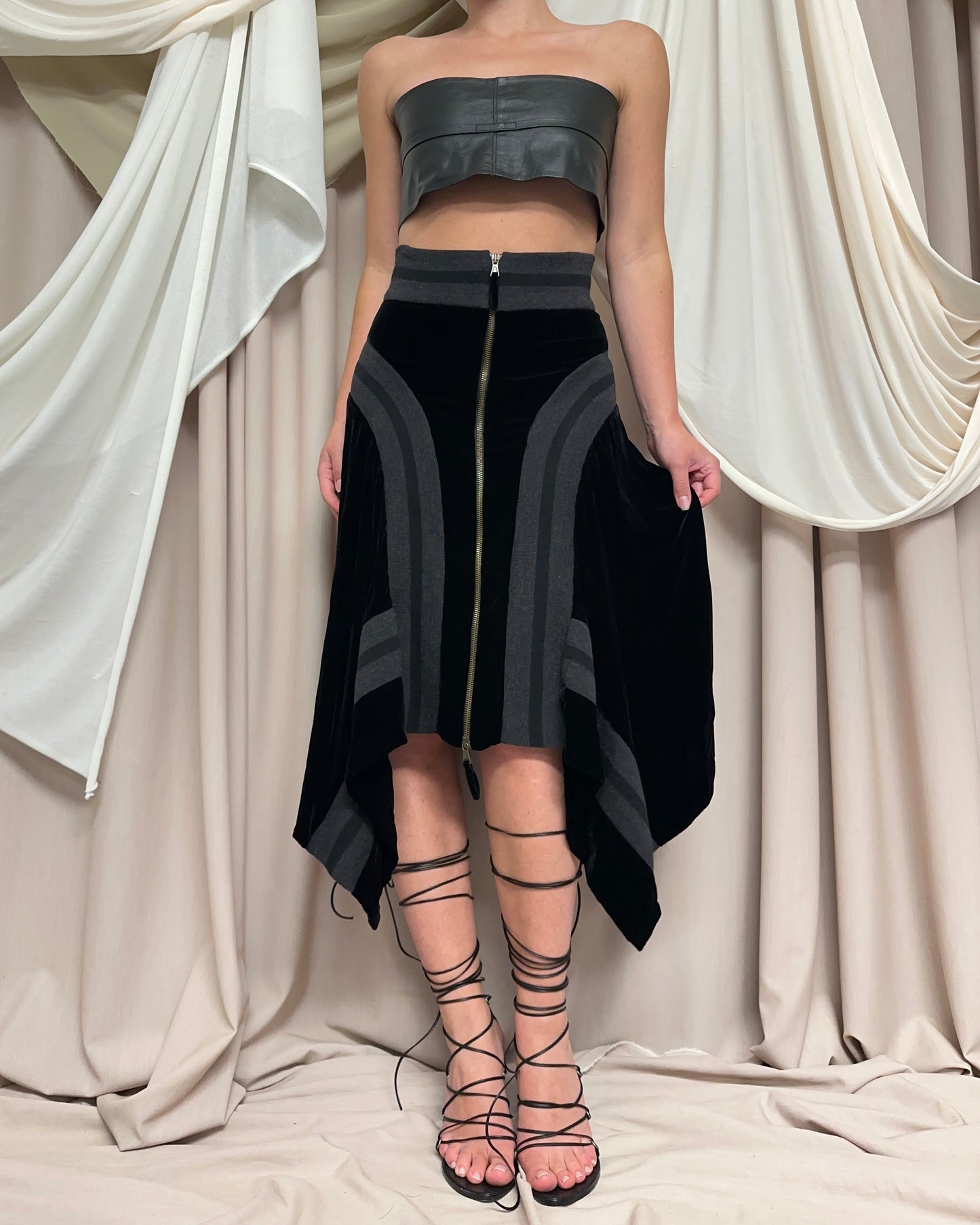 SILK VELVET SKIRT by Jean Paul Gaultier
