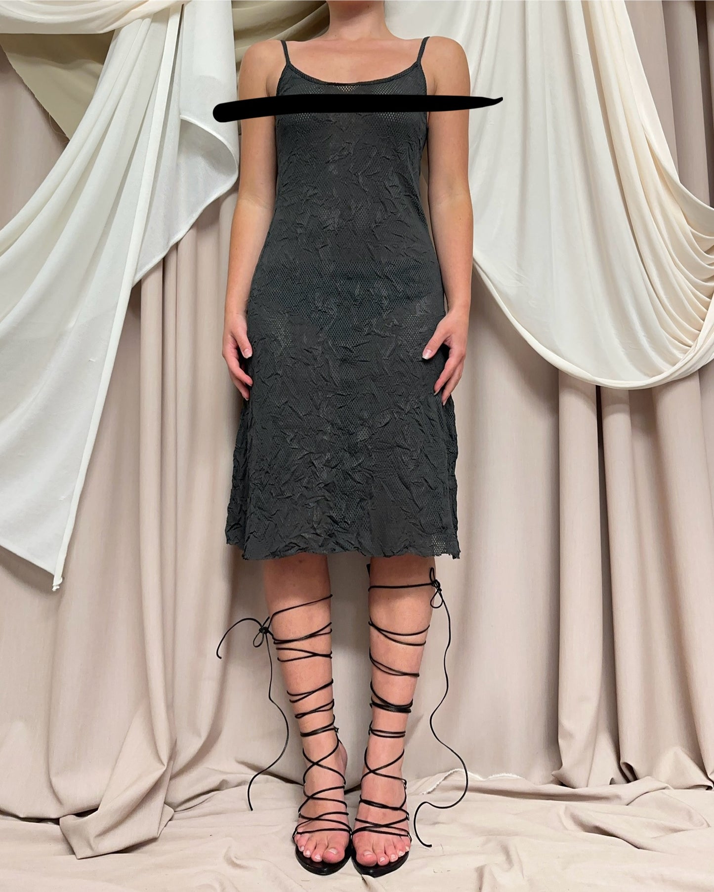 CRINKLE MESH DRESS by Marithé + François Girbaud