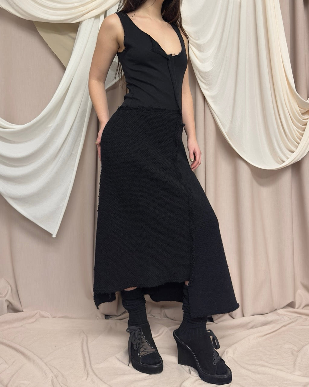 DISTRESSED PATCHWORK DRESS BY COMME DES GARÇONS